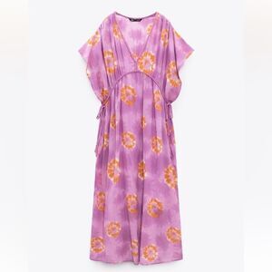 Zara 100% cotton printed kaftan XS-S